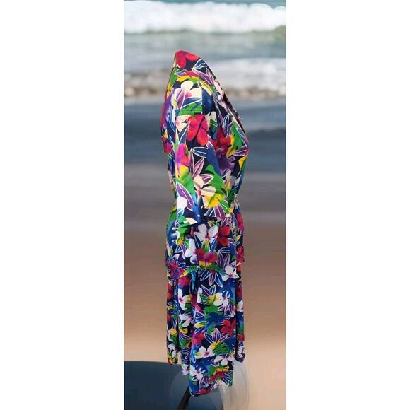 1980's Vintage HAWAIIAN Print Womens Floral Maxi Skirt w/Top 2 Piece Outfit - Picture 2 of 12